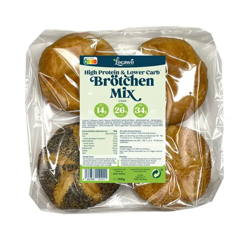 Locawo High Protein & Low Carb Brötchen Mix