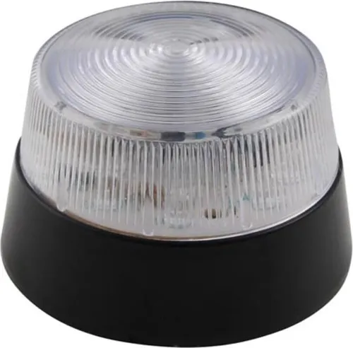 Velleman Transparente LED-Blinkleuchte, für den Innenbereich, 12 VDC, 15 weiße LEDs, IP20, ABS/Acryl