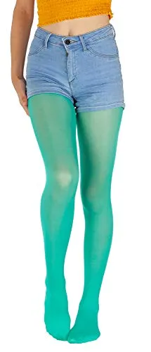 Giulia Türkis Feinstrumpfhose Mädchen Kinder Microfaser Semitransparent Farbig Ketty 40 Den Neo Mint 128-134