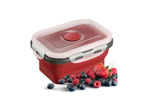 WESTMARK Vorratsdose Faltbar, praktische Lunchbox, Aufbewahrung von Wurst und Käse, 400, PP, Silikon