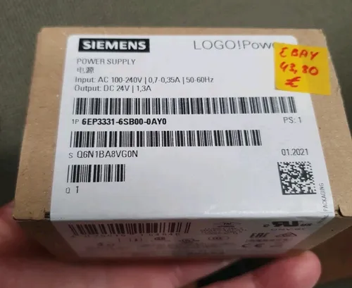 Siemens 6EP3331-6SB00-0AY0 SPS-Netzteil 24V - Netzteile: Geregelte Stromversorgung mit 24 V und 1,3 A, ideal für LOGO! Anwendungen, bietet hohe Effizienz und Zuverlässigkeit.