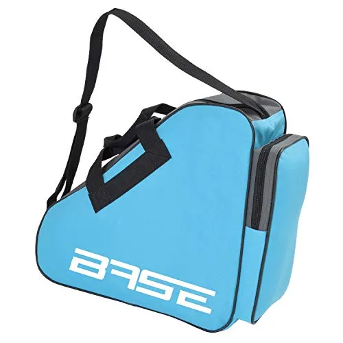 BASE - Skatebag I Schlittschuhtasche mit Henkeln I Eishockey-Bag mit Reisverschluss & praktischen Fächern I inkl. verstellbarem Trageriemen, hellblau