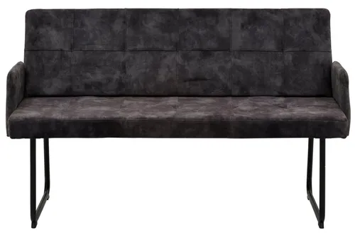 HELA Essbank JANINA – Vintage Optik in Schwarz, 140 cm in schwarz von Hela