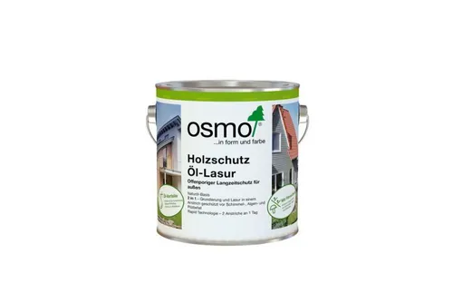 Osmo Holzlasur Holzschutz Öl-Lasur, 2,5l, außen, wetterfest, 707 nussbaum - Beizen für außen, vereint Grundierung und Lasur in einem Anstrich, schützt gegen Schimmel und Pilzbefall, ideal für Holzfassaden und Gartenhäuser.