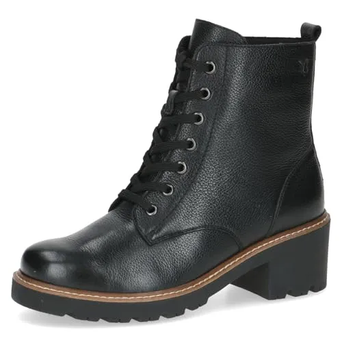 Schnürstiefelette CAPRICE Damen Gr. 42 schwarz - Wanderschuhe aus Leder mit wärmendem Innenmaterial und Airmotion-Technologie. Ideal für den Herbst, kombiniert Komfort mit klassischem Stil und praktischer Schnürung.