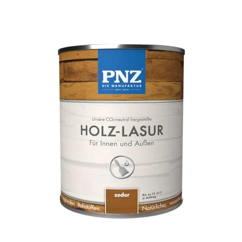 PNZ Holzlasur für Innen und Außen | lösemitttelfreie Farblasur | Nachhaltig hergestellt mit regionalen Rohstoffen | für alle Hölzer, auch Bienenhäuser, Gebinde:0.25L, Farbe:kiefer
