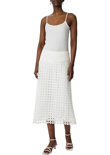 Comma Maxirock - Ausgestellter Midirock aus Spitze - A-Linien-Röcke, femininer Stil mit elegantem Spitzenmaterial, ideal für besondere Anlässe und einen romantischen Look.