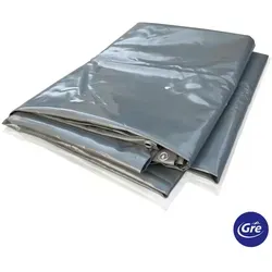GRE Winterabdeckung für Rundpool Ø 335 cm - Robuste PVC-Winterabdeckplane für Holzpools, isolierend und wasserdicht. Schützt Ihren Pool vor Schmutz und Eis, sorgt für konstante Wassertemperatur und ist einfach zu befestigen.