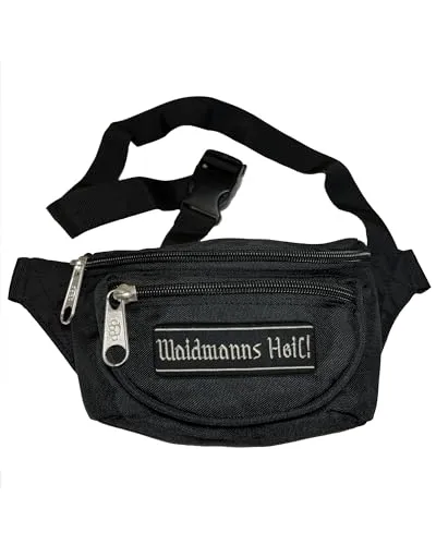 Bauchtasche Waidmanns Heil! in schwarz I Gürteltasche Hüfttasche Waist Hip Bag Black