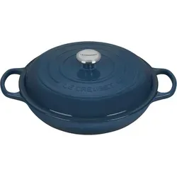 Le Creuset Gourmet-Profitopf 30cm, türkis blau - Pfanne aus hochwertigem Gusseisen, ideal für gleichmäßige Wärmeverteilung und perfekte Ergebnisse beim Kochen.