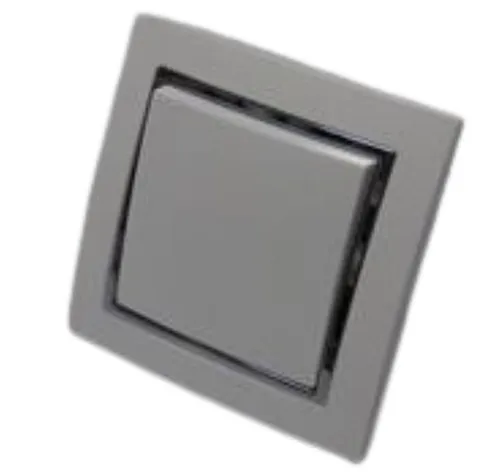 Levina S 1-er Taster silberner Rand 10A / -#7232