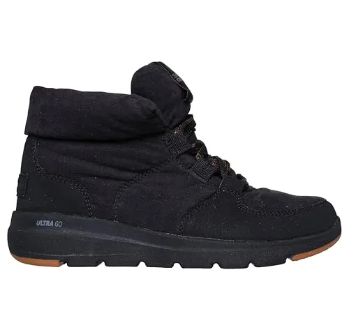 Skechers Damen Winter Boots - Schwarz, 36 EU, aus synthetischem Leder, ideal für kalte Tage und Outdoor-Aktivitäten
