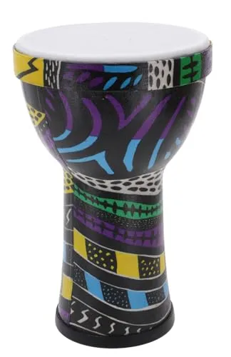 GURU SHOP Farbige Djembe/Holztrommel/Percussion Rhythmus Klang Instrument - Motiv 6/27 cm