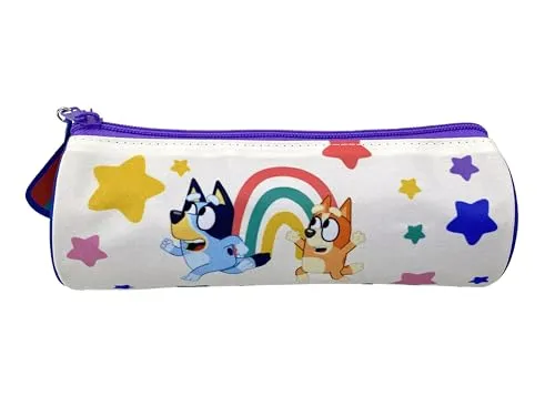 CYPBRANDS CyP Brands-Bluey, Federmäppchen, Federmäppchen, Schulbedarf, Vorschule, Regenbogen, Mehrfarbig, offizielles Produkt