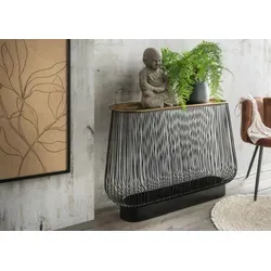 Konsole Glamour Aluminium 104x87x32cm Tisch in gold von Die Faktorei