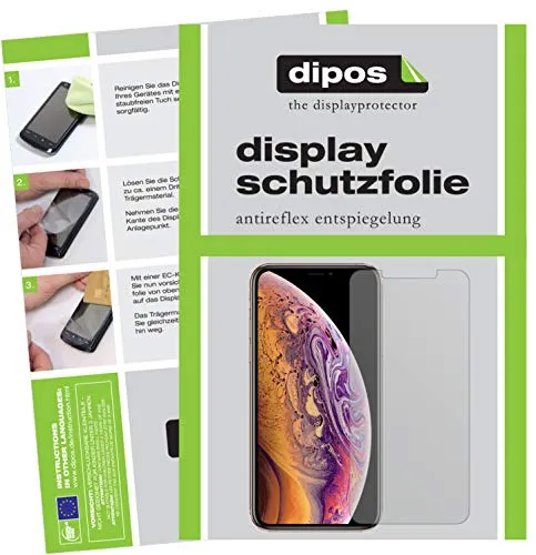 dipos I 6X Schutzfolie matt kompatibel mit Apple iPhone XS Folie Displayschutzfolie