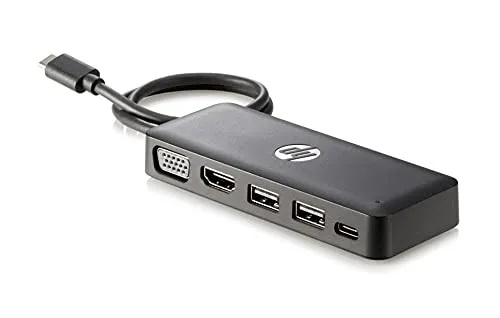 HP Z9G82AA USB-C Travel HUB - Port Replicator mit HDMI und VGA - Weiteres Notebook-Zubehör, bietet vielseitige Anschlussmöglichkeiten für unterwegs mit kompakter Bauweise und einfachem Plug-and-Play.