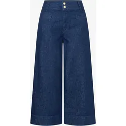 Jeans Culotte von MORE & MORE - Trendige verkürzte Jeans für vielseitige Looks. Kombinierbar mit Shirts, Blusen oder Pullovern – die lässige Dark Denim ist ein Must-Have für jeden Anlass.