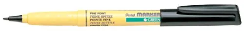 Pentel NM10 Green Label Textilmarker, 12 Stück - Hochwertige Textilmarker mit Kegelspitze, 2 mm Strichstärke. Ideal für kreative Stoffgestaltungen, waschbeständig und ohne schädliche Stoffe.
