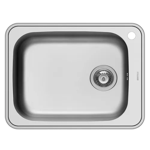 Pyramis Edelstahl Einbauspüle 60x48 cm Spülbecken mit Hahnloch Spüle Küchenspüle