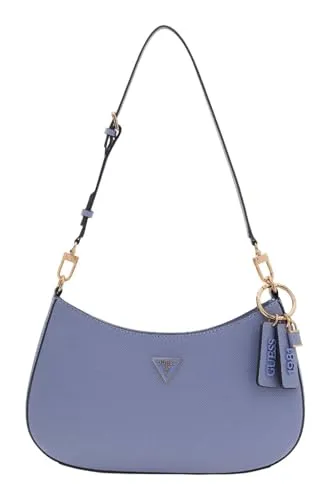 GUESS Schultertasche Noelle II Top Zip - Elegante blaugraue Handtasche - Vielseitige Schultertasche mit elegantem Design, geräumigem Hauptfach und verstellbarem Schulterriemen für individuellen Tragekomfort. Ideal für Alltag und besondere Anlässe.