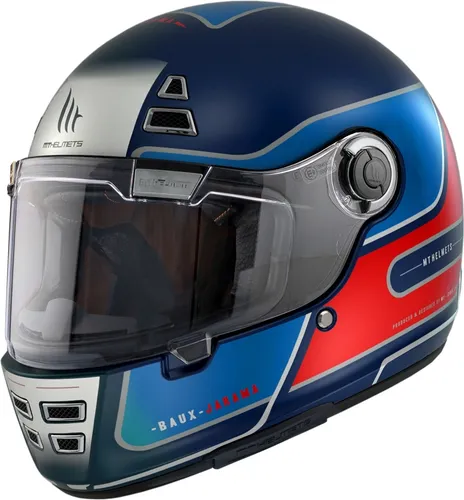 Integralhelm MT Helmets Jarama SV Baux L blau-rot HIRP mit ECE abnehmbar