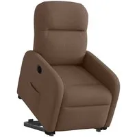 vidaXL Elektrischer Relaxsessel mit Aufstehhilfe in Braun - Bequemer Sessel mit elektrischer Aufstehhilfe und automatischer Liegefunktion für maximalen Komfort. Ideal für entspannte Stunden und müheloses Aufstehen!