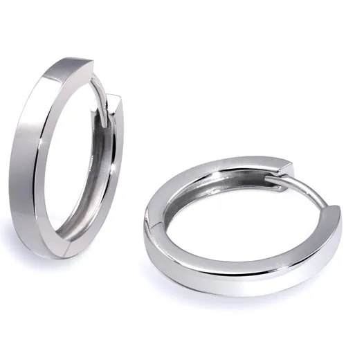 Goldmaid Damen Paar Creolen Ohrringe 925 Sterlingsilber schlicht NEU