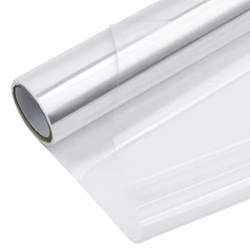 CYH Klares Cellophan Transparent Geschenkpapier Rolle, 86CM x 30M Durchsichtige Geschenkfolie, 3 Mil Dicke Zellophanfolie Transparentfolie Blumenfolie für Bastelkorb Blumen Geschenkkörben Handwerk