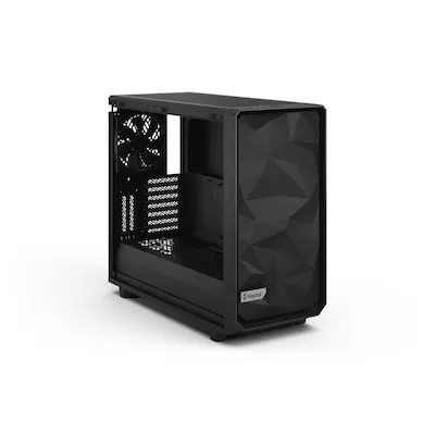 Fractal Design Meshify 2 Black Solid - PC-Gehäuse - Klassisches PC-Gehäuse mit hervorragendem Luftstrom durch Mesh-Frontpanel und vorinstallierte Lüfter, ideal für leistungsstarke Systeme und optimale Kühlung.
