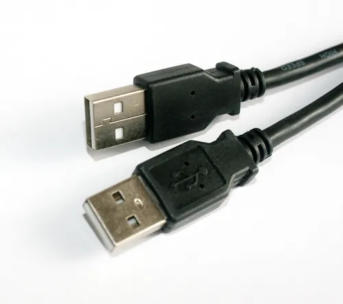 0,5m USB 2.0 Kabel Typ A-Stecker an A-Stecker PC Computer schwarz 50cm kurz