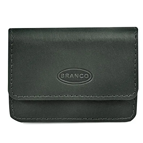 Branco 108 Mini Münzbörse Größe XS aus Echt-Leder - Münzbörse für Herren, sehr klein und handlich, aus hochwertigem Echt-Leder in Schwarz, ideal für Minimalisten und unterwegs.