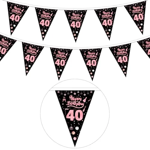 GoldRock 40. Geburtstag Girlande Rosegold