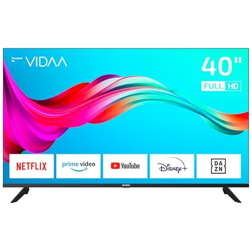 DYON Smart 40 VX-2 - 40 Zoll Full-HD Fernseher mit HD Triple Tuner, integriertes WLAN und Zugang zu Prime Video, Netflix, YouTube und mehr