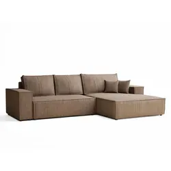 Maison de Reve Ecksofa, Hellbraun, Textil, 5-Sitzer, Füllung: Schaumstoff, L-Form,L-Form, 294x185 cm, Oeko-Tex® Standard 100, Hergestellt in Europa, Wohnzimmer, Sofas & Couches, Wohnlandschaften, Ecksofas