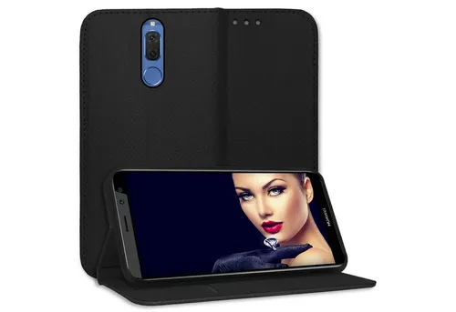 mtb more energy Smartphone-Hülle Smart Magnet für Huawei Mate 10 Lite / Huawei G10 (5.9), Schwarz, Bookstyle Klapphülle Cover Wallet Case aus Kunstleder
