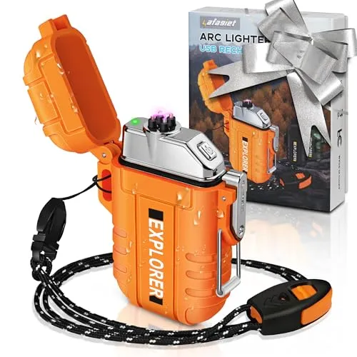 Lafagiet USB wiederaufladbares Lichtbogen-Feuerzeug – Winddicht & Wasserdicht