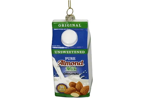 HD Collection Christbaumschmuck, Christbaumschmuck Glas 11,7cm Mandelmilch Figur Blau / Weiß