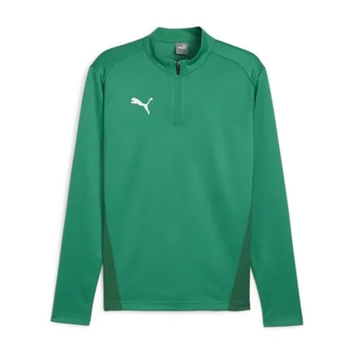 PUMA Herren Langarmshirt teamGOAL Training 1/4 Zip Top 658629 - Trainingsbekleidung für Fußballer, bequemes Regular Fit Design mit Stehkragen und atmungsaktivem Polyester für optimale Bewegungsfreiheit.