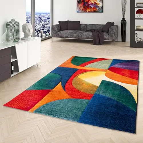 Designer Teppich Maui Modern Petrol Grün in petrol von Pergamon