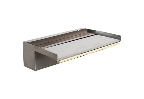 Heissner Überlaufkante mit LED Licht, Edelstahl 30cm W483-00 - Teichfilterzubehör mit integrierter LED-Leiste, ideal für stimmungsvolle Wasserspiele im Gartenteich oder Pool. Aus robustem Edelstahl für Langlebigkeit.