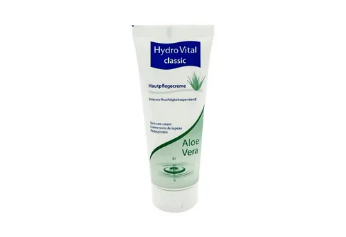 HYDROVITAL classic Hautpflegecreme 75 ml - Feuchtigkeitsspendende Hautpflegecreme mit Aloe Vera für Gesicht und Körper. Zieht schnell ein, schützt vor Austrocknung und regeneriert die Haut. Ideal für alle Hauttypen und dermatologisch getestet.