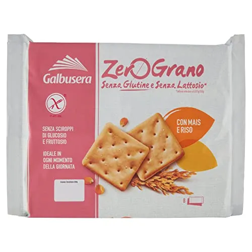 Galbusera Zero Grano Cracker mit Reis und Mais 320g Glutenfrei Laktosefrei