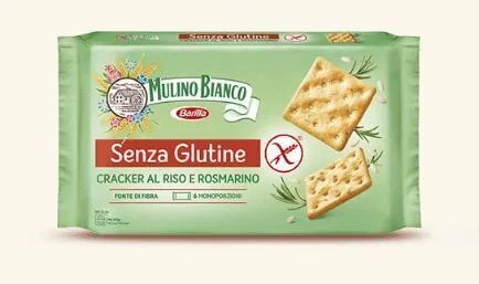 Mulino Bianco Cracker mit Reis und Rosmarin Glutenfrei 200g
