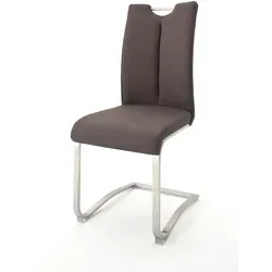 MCA Artos Schwingstuhl Edelstahl/Kunstleder - Silber - Stühle - Zeitlose Eleganz und Komfort mit einem robusten Edelstahlgestell für langanhaltende Freude im Esszimmer oder Büro.