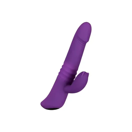 EIS, Vibrator, Stoßender Rabbit, 22,5 cm, wasserdicht, wiederaufladbar, hautfreundliches Silikon, Wärmefunktion