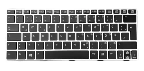 T-ProTek DE Tastatur Silber Rahmen mit Beleuchtung kompatibel für HP EliteBook Revolve 810 G3 (L8D31UT)