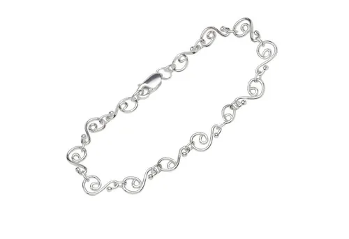 NKlaus Silberarmband 925 Sterling Silber 19cm – Edles Design - Hochwertiges Armband aus 925er Sterlingsilber, 19cm lang mit elegantem Karabinerverschluss. Perfekt für stilvolle Akzente und ideal für Handgelenke bis 17cm Umfang.