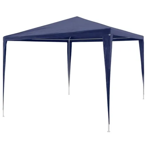 vidaXL Partyzelt 3x3m Blau - Robuster Pavillon für jede Gelegenheit - Pavillon für Garten und Events, ideal für Hochzeiten, Grillpartys und mehr. Mit rostbeständigem Stahlrahmen und wasserdichtem Dach für langanhaltenden Schutz.