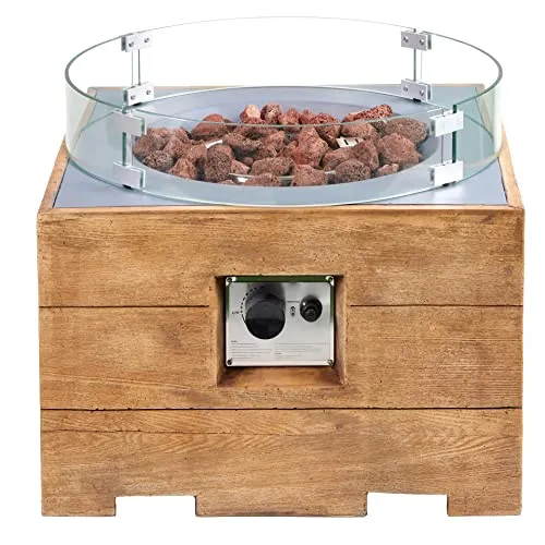 intergrill Gasfeuerstelle Fire Pit | 122 x 38 x 38 cm - Feuerstellen für Garten & Terrasse: Genießen Sie stimmungsvolle Abende mit wohliger Wärme und dekorativem Design. Inklusive Lavasteinen und Wetterschutzhülle für optimalen Schutz.